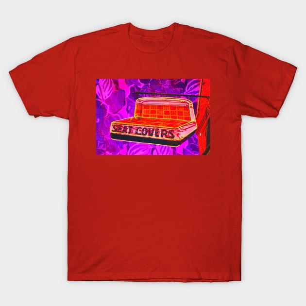 John Margolies Auto Furniture and Fabric Slip Cover Remix T-Shirt by SABREart